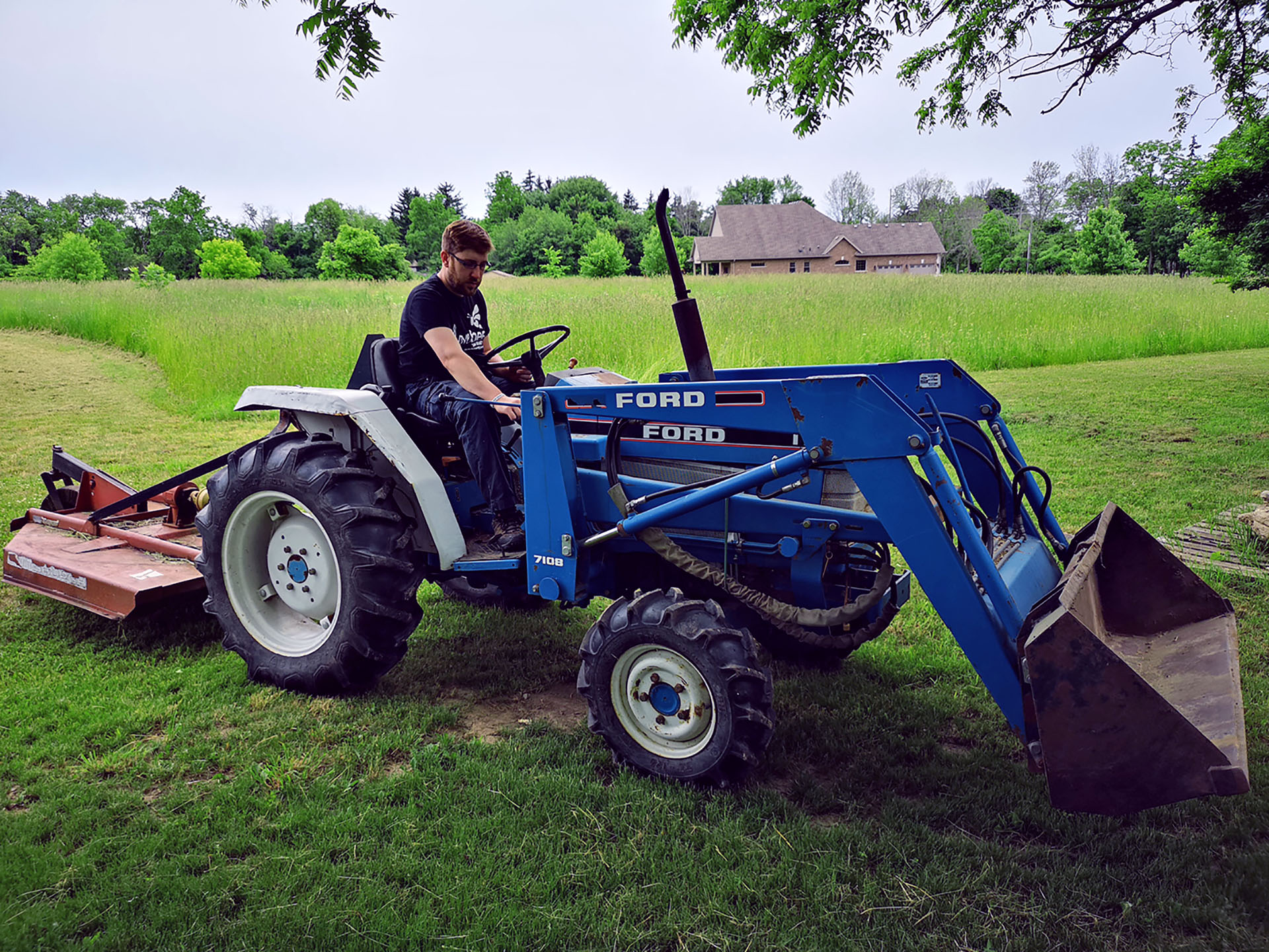 Joel on the tracktor