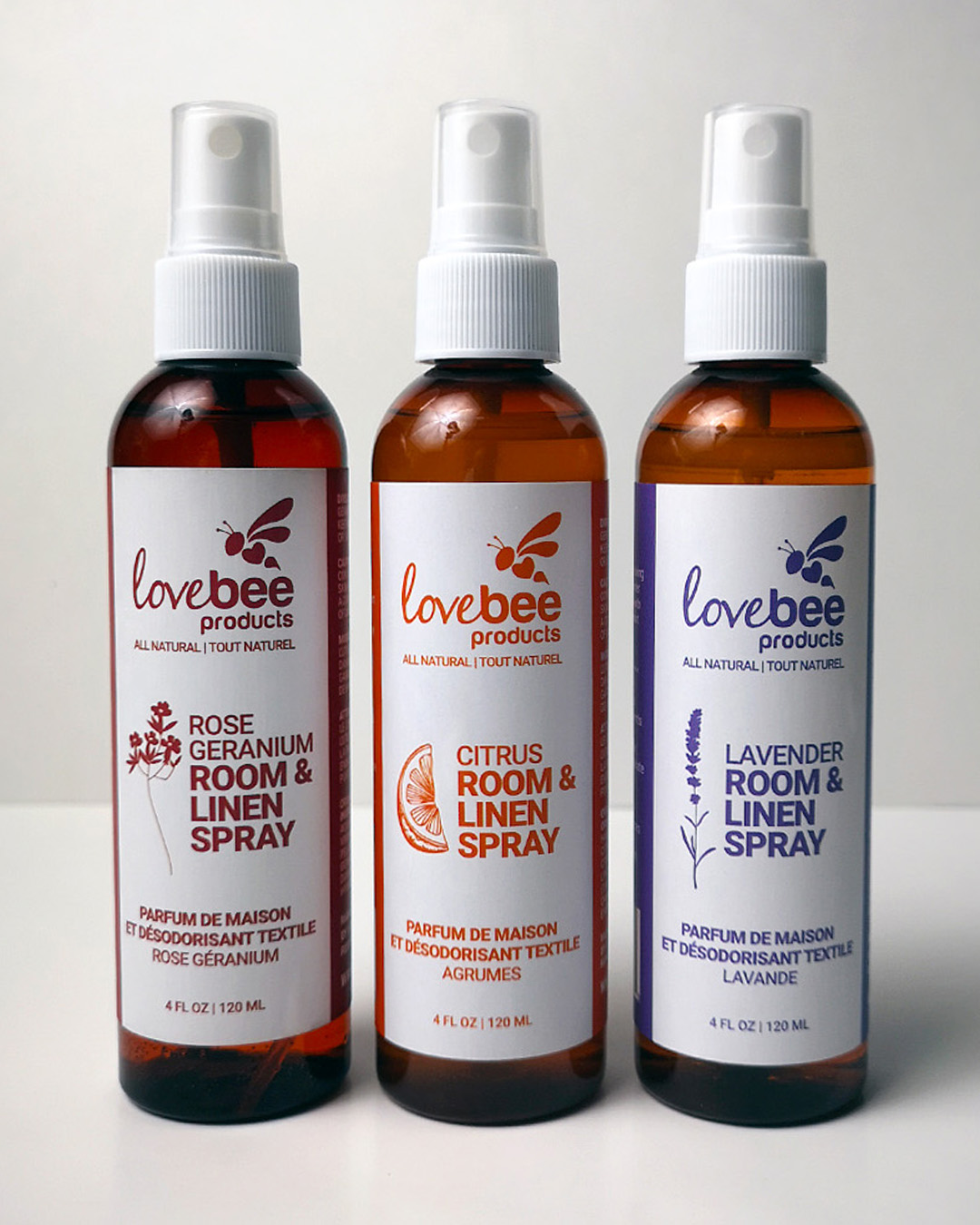 Room & Linen Sprays Lavender, Forest, Citrus & Rose Geranium