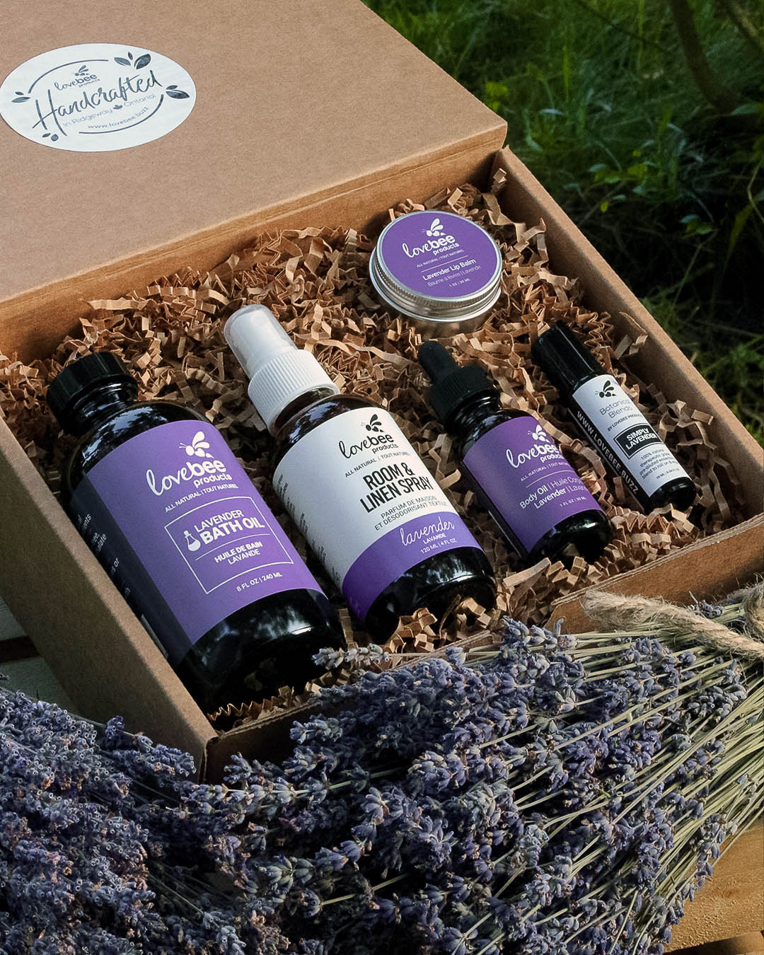 A lavender gift box
