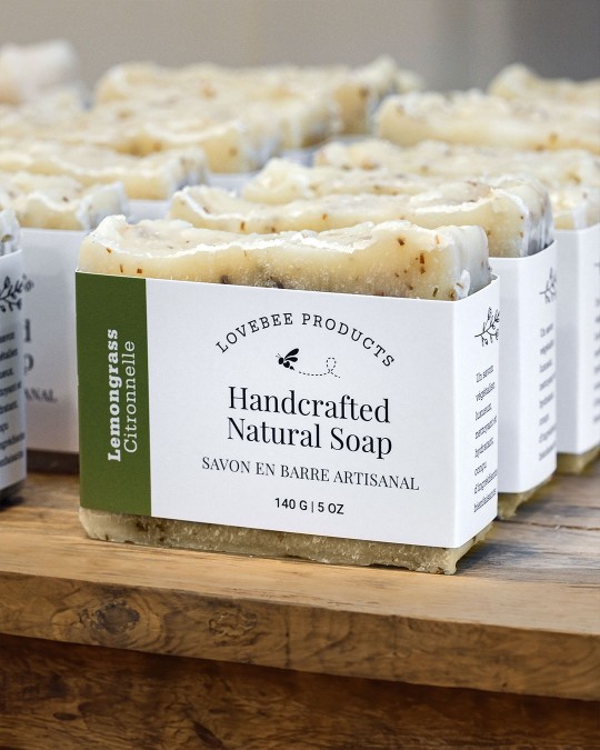 Soap bars of lemongrass