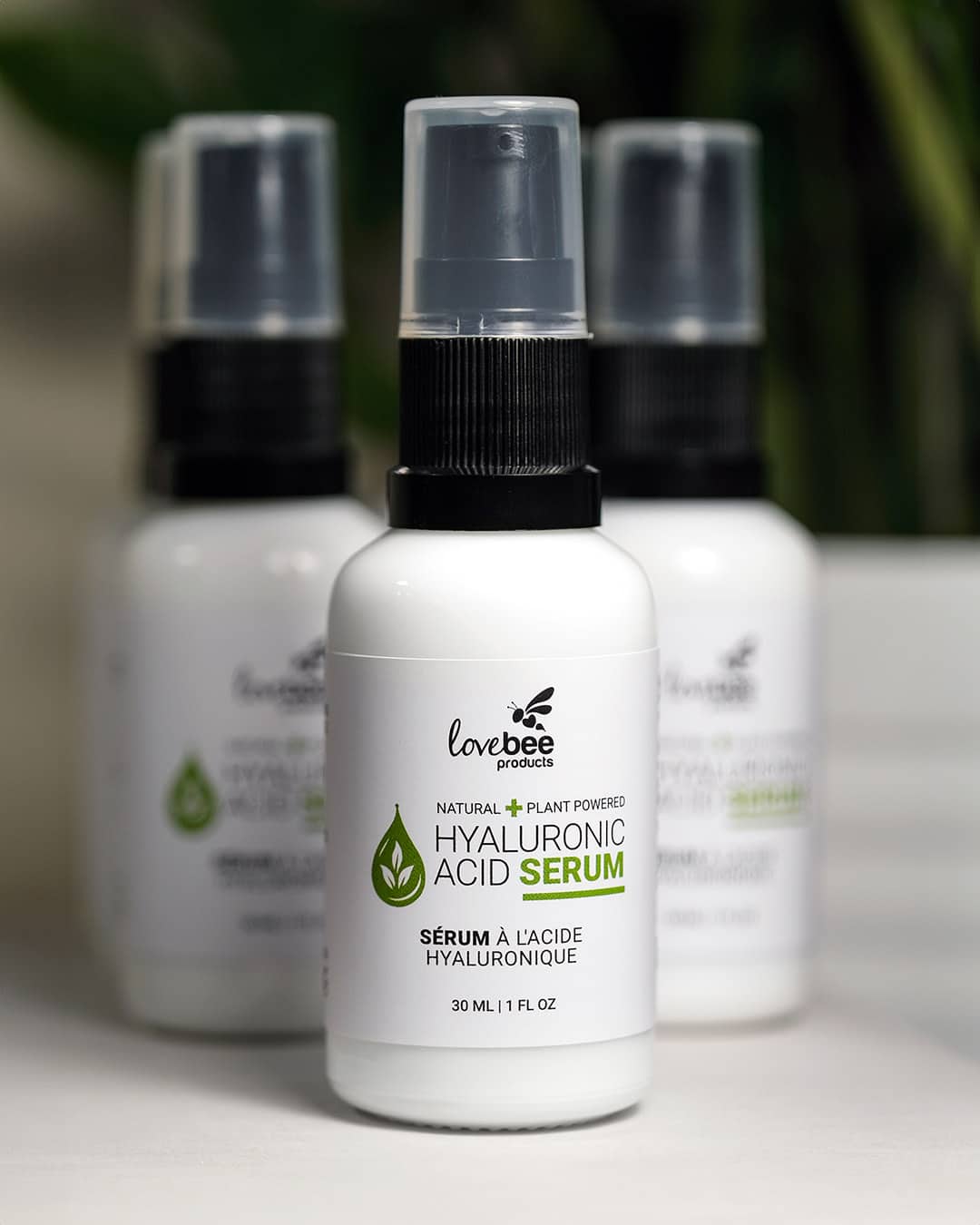 A bottle of Hyaluronic Acid Serum from Lovebee Products