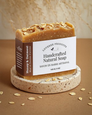 Handcrafted Honey & Oatmeal Bar Soap